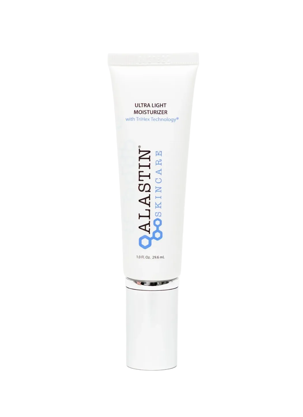 A travel size bottle of Alastin Ultra Light Moisturizer for sensitive skin.