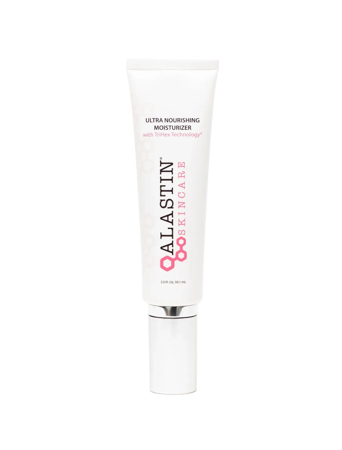 A travel size tube of Alastin Ultra Nourishing Moisturizer against a white background.