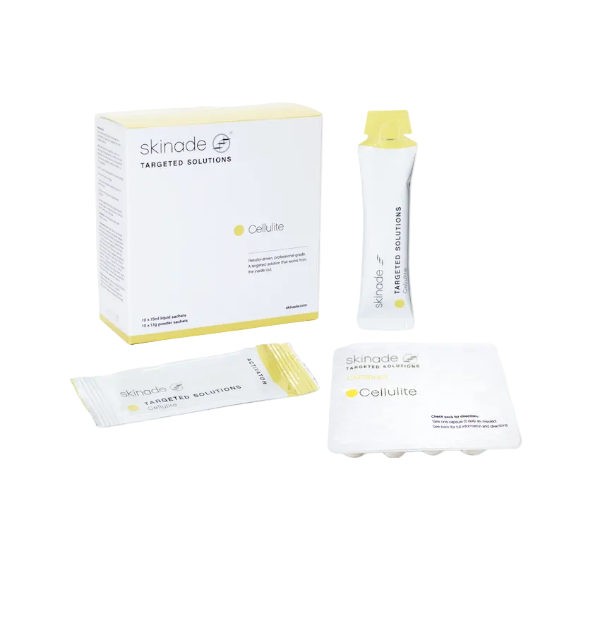skinade targeted solutions packaging on a white background